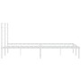 Estructura de cama con cabecero metal blanca 140x200 cm de vidaXL, Camas y somieres - Ref: Foro24-352369, Precio: 92,75 €, De...