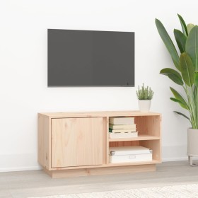 Mueble de TV de madera maciza de pino 80x35x40,5 cm en Muebles TV | Comprar online en Foru.es
