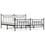 Estructura de cama cabecero y estribo metal negro 193x203cm de vidaXL, Camas y somieres - Ref: Foro24-353561, Precio: 125,68 ...