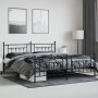 Estructura de cama cabecero y estribo metal negro 193x203cm de vidaXL, Camas y somieres - Ref: Foro24-353561, Precio: 125,68 ...