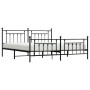 Estructura de cama cabecero y estribo metal negro 193x203cm de vidaXL, Camas y somieres - Ref: Foro24-353561, Precio: 125,68 ...