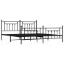 Estructura de cama cabecero y estribo metal negro 193x203cm de vidaXL, Camas y somieres - Ref: Foro24-353561, Precio: 125,68 ...