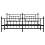 Estructura de cama cabecero y estribo metal negro 193x203cm de vidaXL, Camas y somieres - Ref: Foro24-353561, Precio: 125,68 ...