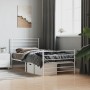 Estructura cama metal con cabecero y pie cama blanca 80x200 cm de vidaXL, Camas y somieres - Ref: Foro24-352377, Precio: 61,9...