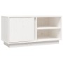 Mueble de TV madera maciza de pino blanco 80x35x40,5 cm en Muebles TV | Comprar online en Foru.es
