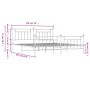 Estructura de cama cabecero y estribo metal negro 193x203cm de vidaXL, Camas y somieres - Ref: Foro24-353561, Precio: 125,68 ...