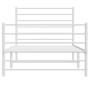 Estructura cama metal con cabecero y pie cama blanca 80x200 cm de vidaXL, Camas y somieres - Ref: Foro24-352377, Precio: 61,9...