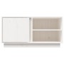 Mueble de TV madera maciza de pino blanco 80x35x40,5 cm en Muebles TV | Comprar online en Foru.es
