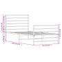 Estructura cama metal con cabecero y pie cama blanca 80x200 cm de vidaXL, Camas y somieres - Ref: Foro24-352377, Precio: 61,9...
