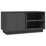 Mueble de TV madera maciza de pino gris 80x35x40,5 cm en Muebles TV | Comprar online en Foru.es