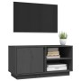 Mueble de TV madera maciza de pino gris 80x35x40,5 cm en Muebles TV | Comprar online en Foru.es