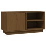 Mueble de TV madera maciza de pino marrón miel 80x35x40,5 cm en Muebles TV | Comprar online en Foru.es
