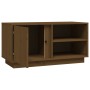 Mueble de TV madera maciza de pino marrón miel 80x35x40,5 cm en Muebles TV | Comprar online en Foru.es