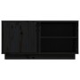 Mueble de TV madera maciza de pino negro 80x35x40,5 cm en Muebles TV | Comprar online en Foru.es