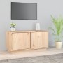 Mueble de TV de madera maciza de pino 80x35x40,5 cm en Muebles TV | Comprar online en Foru.es