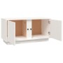 Mueble de TV madera maciza de pino blanco 80x35x40,5 cm en Muebles TV | Comprar online en Foru.es