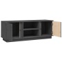 Mueble de TV madera maciza de pino gris 110x35x40,5 cm en Muebles TV | Comprar online en Foru.es