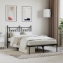 Estructura de cama con cabecero metal negro 120x200 cm de vidaXL, Camas y somieres - Ref: Foro24-353535, Precio: 110,56 €, De...