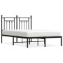 Estructura de cama con cabecero metal negro 120x200 cm de vidaXL, Camas y somieres - Ref: Foro24-353535, Precio: 110,56 €, De...