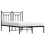 Estructura de cama con cabecero metal negro 120x200 cm de vidaXL, Camas y somieres - Ref: Foro24-353535, Precio: 110,56 €, De...