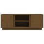 Mueble de TV madera maciza de pino marrón miel 110x35x40,5 cm en Muebles TV | Comprar online en Foru.es