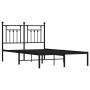 Estructura de cama con cabecero metal negro 120x200 cm de vidaXL, Camas y somieres - Ref: Foro24-353535, Precio: 110,56 €, De...
