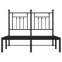 Estructura de cama con cabecero metal negro 120x200 cm de vidaXL, Camas y somieres - Ref: Foro24-353535, Precio: 110,56 €, De...