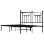 Estructura de cama con cabecero metal negro 120x200 cm de vidaXL, Camas y somieres - Ref: Foro24-353535, Precio: 110,56 €, De...