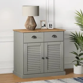 Aparador con cajones VIGO madera maciza pino gris 78x40x75 cm de vidaXL, Aparadores - Ref: Foro24-353204, Precio: 187,39 €, D...