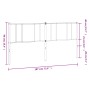Cabecero de metal blanco 180 cm de vidaXL, Cabeceros y pies de cama - Ref: Foro24-352565, Precio: 29,44 €, Descuento: %