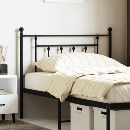 Cabecero de metal negro 100 cm de vidaXL, Cabeceros y pies de cama - Ref: Foro24-353566, Precio: 29,16 €, Descuento: %