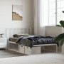 Estructura de cama de metal con cabecero blanco 100x190 cm de vidaXL, Camas y somieres - Ref: Foro24-352523, Precio: 61,83 €,...