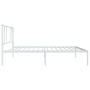 Estructura de cama de metal con cabecero blanco 100x190 cm de vidaXL, Camas y somieres - Ref: Foro24-352523, Precio: 61,83 €,...