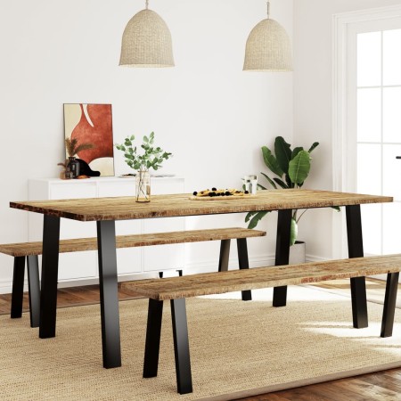 Mesa de comedor madera maciza de acacia 200x90x75 cm de vidaXL, Mesas de cocina y de comedor - Ref: Foro24-353299, Precio: 28...