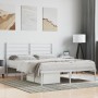 Estructura de cama de metal con cabecero blanca 135x190 cm de vidaXL, Camas y somieres - Ref: Foro24-352367, Precio: 101,19 €...