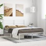 Estructura de cama de metal con cabecero blanca 135x190 cm de vidaXL, Camas y somieres - Ref: Foro24-352367, Precio: 101,19 €...