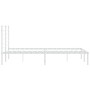 Estructura de cama de metal con cabecero blanca 135x190 cm de vidaXL, Camas y somieres - Ref: Foro24-352367, Precio: 101,19 €...