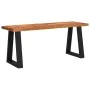 Banco con borde vivo madera maciza de acacia 110 cm de vidaXL, Bancos para recibidores y almacenamiento - Ref: Foro24-353293,...