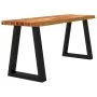 Banco con borde vivo madera maciza de acacia 110 cm de vidaXL, Bancos para recibidores y almacenamiento - Ref: Foro24-353293,...