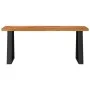 Banco con borde vivo madera maciza de acacia 110 cm de vidaXL, Bancos para recibidores y almacenamiento - Ref: Foro24-353293,...