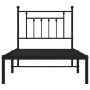 Estructura de cama con cabecero metal negro 90x190 cm de vidaXL, Camas y somieres - Ref: Foro24-353529, Precio: 74,21 €, Desc...