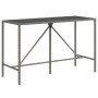 Mesa y taburetes altos jardín y cojines 7 pzas ratán PE gris de vidaXL, Conjuntos de jardín - Ref: Foro24-3200653, Precio: 59...