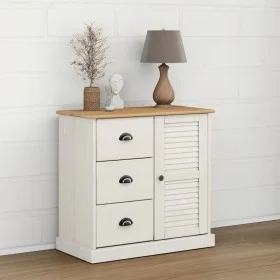 Aparador con cajones VIGO madera maciza pino blanco 78x40x75 cm de vidaXL, Aparadores - Ref: Foro24-353200, Precio: 167,15 €,...