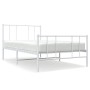 Estructura cama metal con cabecero y pie cama blanca 107x203 cm de vidaXL, Camas y somieres - Ref: Foro24-352543, Precio: 83,...