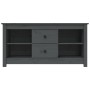 Mueble de TV de madera maciza de pino gris 103x36,5x52 cm en Muebles TV | Comprar online en Foru.es