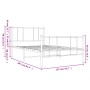 Estructura cama metal con cabecero y pie cama blanca 107x203 cm de vidaXL, Camas y somieres - Ref: Foro24-352543, Precio: 83,...