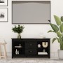 Mueble de TV de madera maciza de pino negro 103x36,5x52 cm en Muebles TV | Comprar online en Foru.es