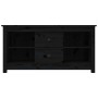 Mueble de TV de madera maciza de pino negro 103x36,5x52 cm en Muebles TV | Comprar online en Foru.es