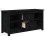 Mueble de TV de madera maciza de pino negro 103x36,5x52 cm en Muebles TV | Comprar online en Foru.es