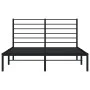 Bed frame with black metal headboard 120x200 cm by vidaXL, Beds and slatted bases - Ref: Foro24-352317, Price: 92,67 €, Disco...